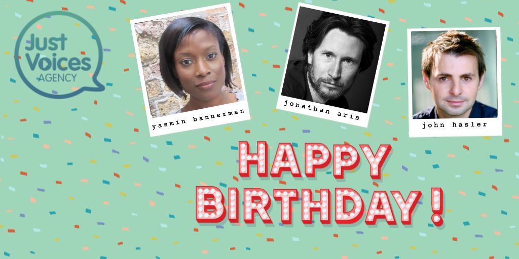 JVAgency's tweet photo. Happy Birthday #YasminBannerman @john_hasler and #JonathanAris!
https://t.co/GsrSePUQ6E
https://t.co/wAga6HJ9bh
https://t.co/PhPzuqi9AM
#HomeStudio #UKvoice #BritishVoiceover #LondonVoiceover #LondonVoice #JustVoices #AnimationVoice #VO #Voiceovers #VO https://t.co/KpUP5hrXgN