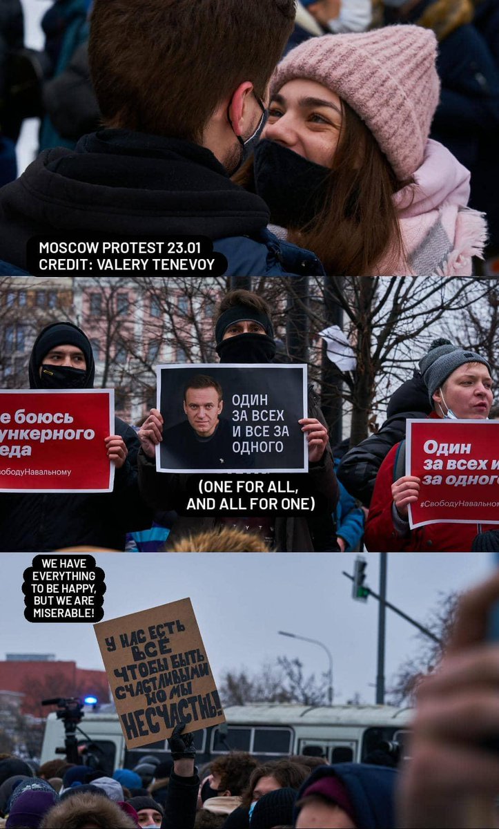 Yesterdays protest in Moscow recorded by Valery Tenevoy.You can view more photos here; https://plagness.com/photo/reportage/tpost/o8nj2hnog1-svobodu-navalnomu-miting-v-moskve-2021-g