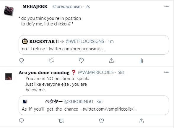 predaconism's tweet photo. || asserting dominance on the tl simultaneously. 🤝

yeesss.~ https://t.co/5spLUCfpnE
