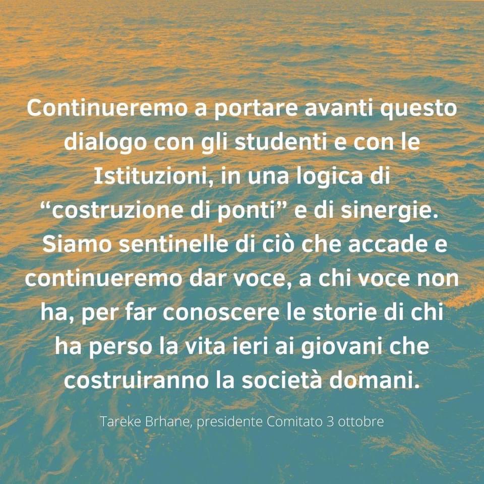 Comitato 3 ottobre (@c3ottobre) on Twitter photo Le parole del presidente del <a href="/C3ottobre/">Comitato 3 ottobre</a> <a href="/TarekeBrhane/">Tareke brhane</a> in occasione del settimo anniversario dalla fondazione. Le parole del presidente del <a href="/C3ottobre/">Comitato 3 ottobre</a> <a href="/TarekeBrhane/">Tareke brhane</a> in occasione del settimo anniversario dalla fondazione.