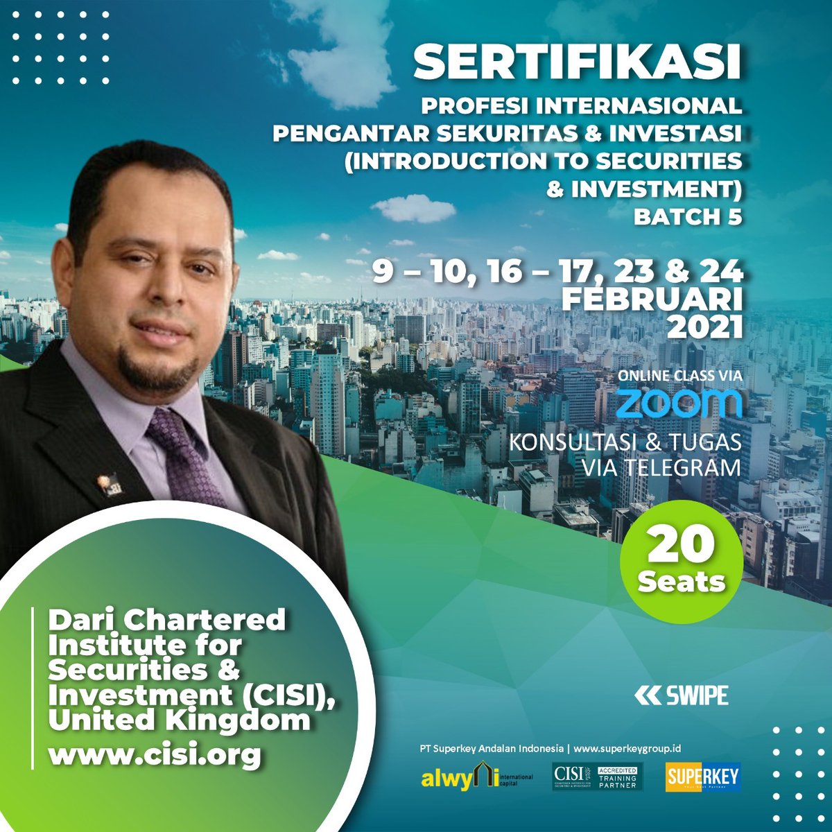FaroukSahabat's tweet photo. Bagi yang tertarik untuk mendalami lebih jauh subjek terkait 'international securities &amp; investment' mungkin dapat mempertimbangkan untuk mengikuti pelatihan terlampir. Terima kasih. https://t.co/otcu78BsvD