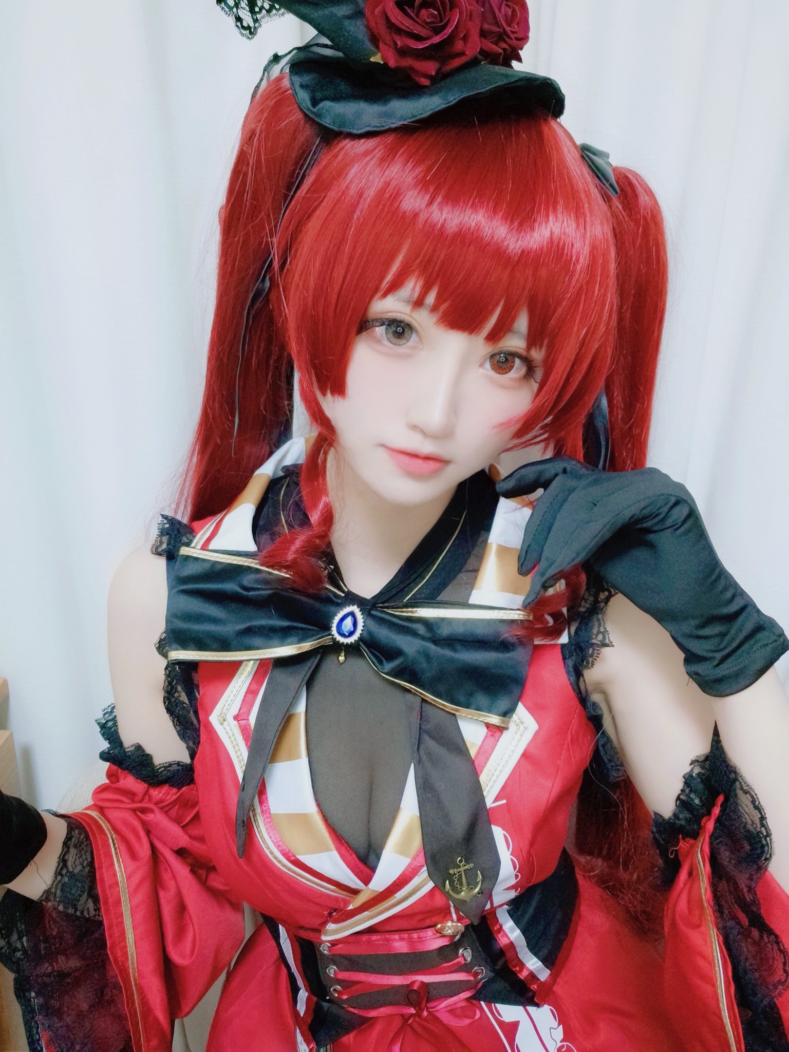 画像,ゴスロリ船長🏴‍☠️#マリンのお宝 #コスプレ https://t.co/M6uSfmRNco。