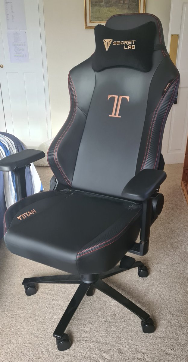 As far as chairs go, they don't get better! One happy son! #secretlab