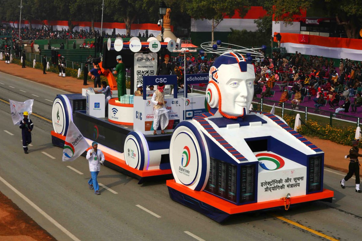 abhishek singh (@abhish18) on Twitter photo This Republic Day - Dont miss the Tableau of <a href="/GoI_MeitY/">Ministry of Electronics & IT</a>.
Showcasing the best of use of technology for delivering services and enabling ease of living.
<a href="/NICMeity/">NIC</a> <a href="/_DigitalIndia/">Digital India</a> <a href="/cdacindia/">C-DAC India</a> <a href="/CSCegov_/">CSCeGov</a> <a href="/mygovindia/">MyGovIndia</a> <a href="/rsprasad/">Ravi Shankar Prasad</a> <a href="/AjaySawhney15/">Ajay Sawhney</a> <a href="/SanjayDhotreMP/">Sanjay Dhotre</a> <a href="/NeGD_GoI/">National e-Governance Division</a> #RepublicDay This Republic Day - Dont miss the Tableau of <a href="/GoI_MeitY/">Ministry of Electronics & IT</a>.
Showcasing the best of use of technology for delivering services and enabling ease of living.
<a href="/NICMeity/">NIC</a> <a href="/_DigitalIndia/">Digital India</a> <a href="/cdacindia/">C-DAC India</a> <a href="/CSCegov_/">CSCeGov</a> <a href="/mygovindia/">MyGovIndia</a> <a href="/rsprasad/">Ravi Shankar Prasad</a> <a href="/AjaySawhney15/">Ajay Sawhney</a> <a href="/SanjayDhotreMP/">Sanjay Dhotre</a> <a href="/NeGD_GoI/">National e-Governance Division</a> #RepublicDay