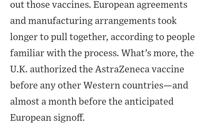1: The Pfizer/BioNTech "clash" that resulted in less.2: The assessment that a rather inexperienced vaccine player, AZN, would manage to handle eg. scaling issues3: Cheaper is not always better (focus on price often results in bad decisions?) 4: slow internal process