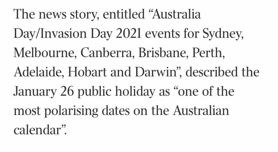 Well... no. They used it a story in which they outlined events occurring on the 26th January.You know what a lot of people do on the 26th? They go to Invasion Day Rallies! Using that free speech Morrison loves so much. So it's pretty dam hard not to use the term Invasion Day.