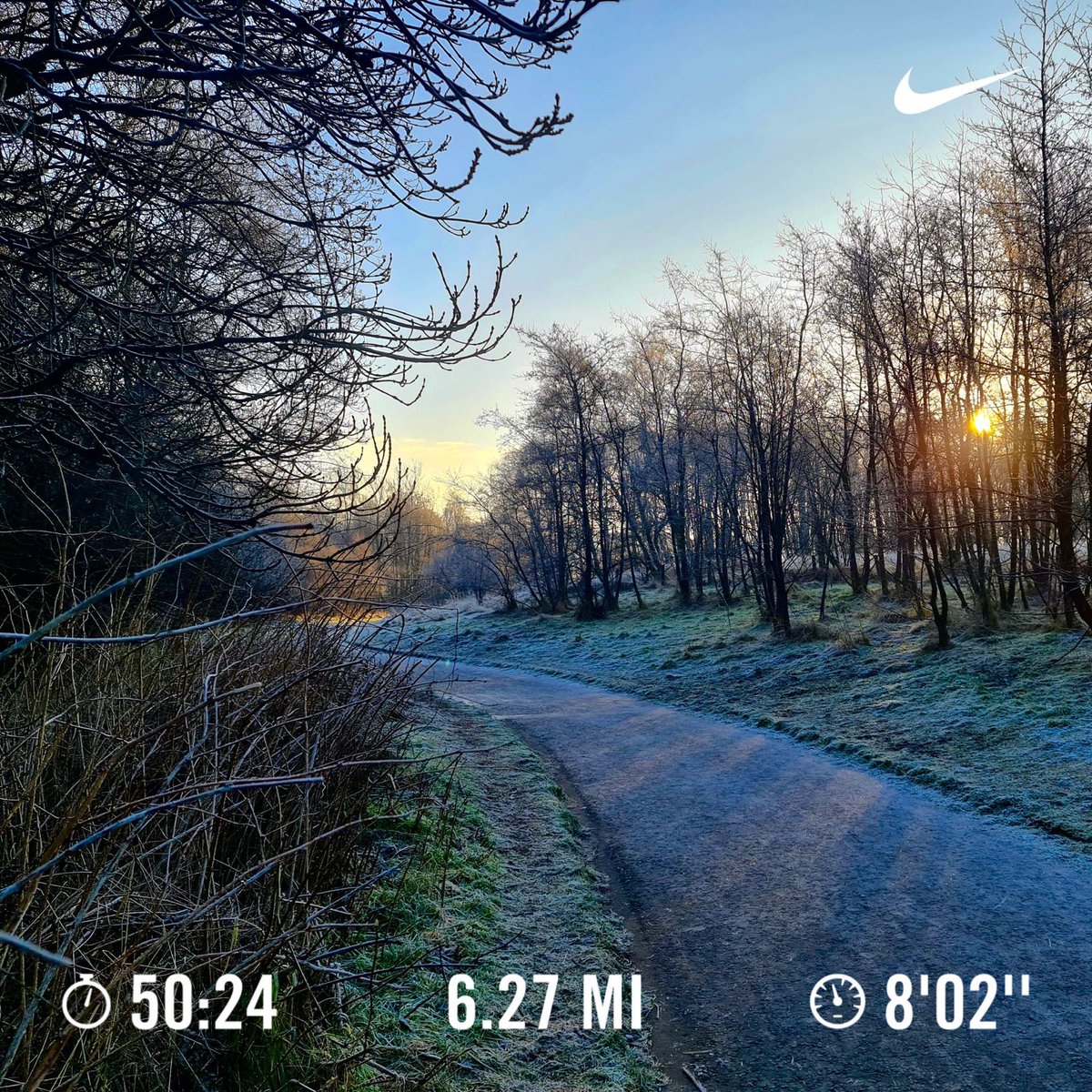 Super cold Sunday morning run ❄️🥶