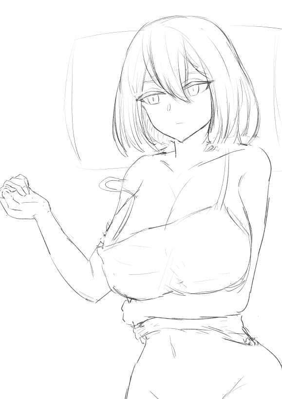 なんか魅力出せなくて永遠にラフ描いてる 