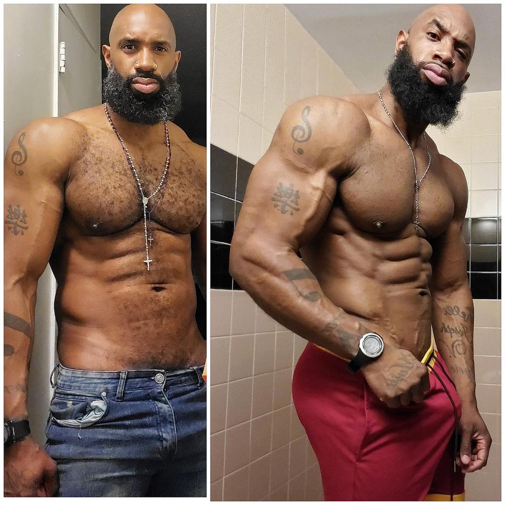 beardblackdaddy's tweet photo. 1 year transformación 
Jan 2020 to Jan 2021. 

For exclusive content! LINK ON MY BIO https://t.co/E1XNlrXT40
