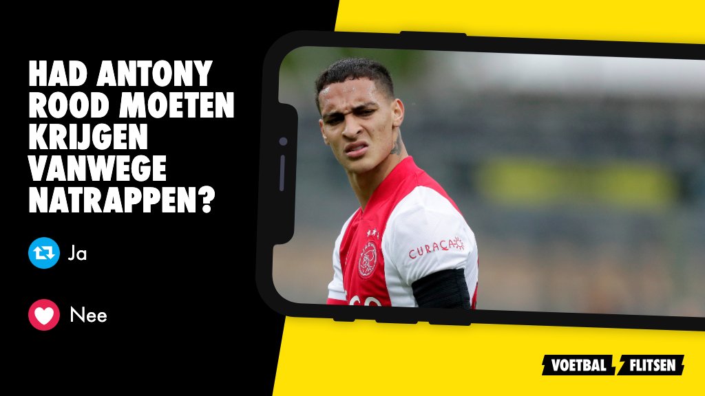voetbalflitsen's tweet image. Had Antony voor rust rood moeten krijgen vanwege natrappen? #foraja #ajax