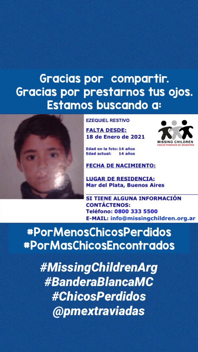 Missing Children Arg tweet media