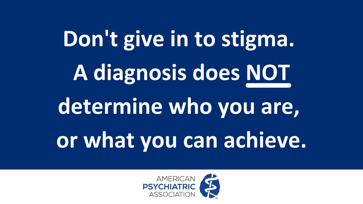 For anyone who needed to hear this: Don't give in to stigma. A diagnosis does NOT determine who you are, or what you can achieve. #MentalHealthFacts  #EndTheStigma