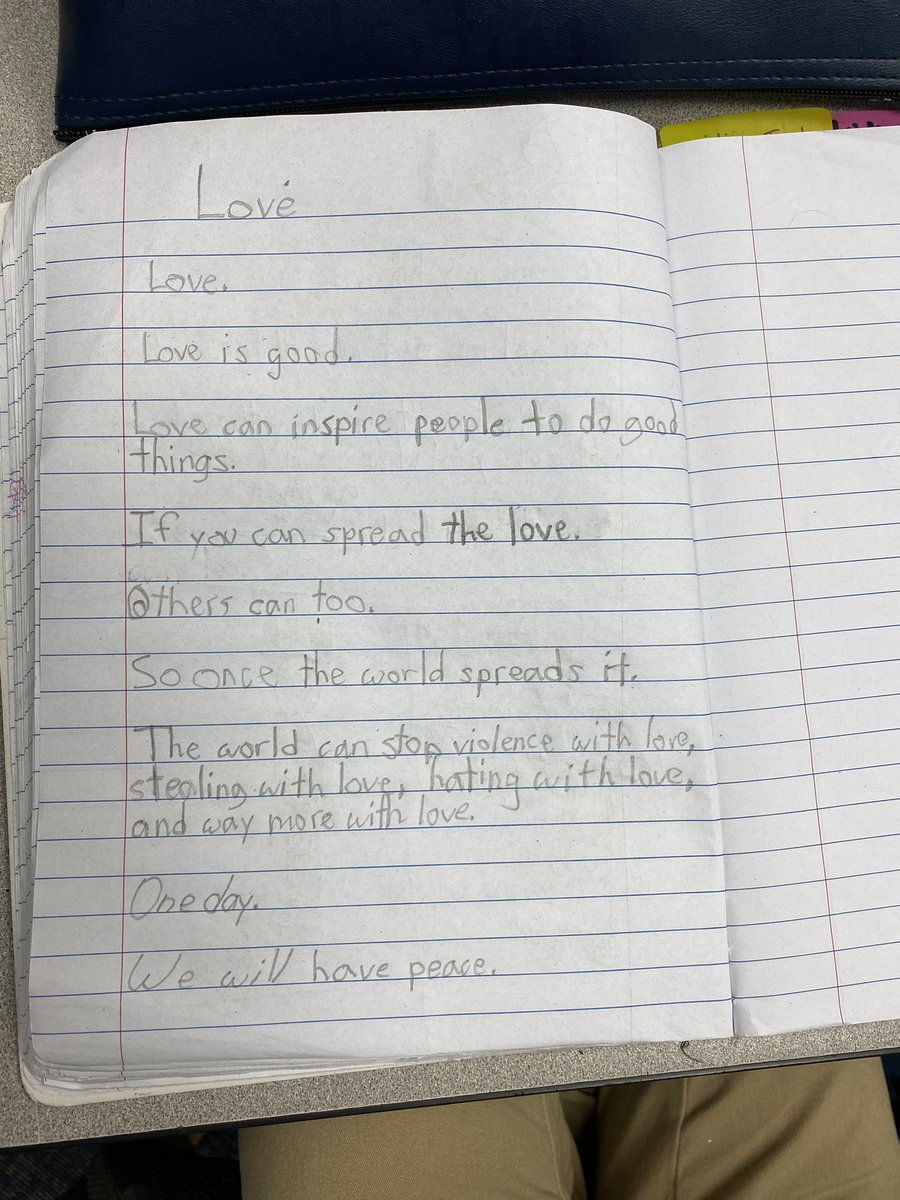 keeponteachon's tweet photo. @TheAmandaGorman, thank you for inspiring my third graders during our poetry unit! It was complete silence during independent writing and pencils got no rest. They were ready to make an impact with their words, too! #bethelight ✨ https://t.co/173XHuivf4