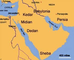 21 “‘Arabia and all the princes of Kedar were your customers; they did business with you in lambs, rams and goats.22 “‘The merchants of Sheba and Raamah traded with you; for your merchandise they exchanged the finest of all kinds of spices and precious stones, and gold.