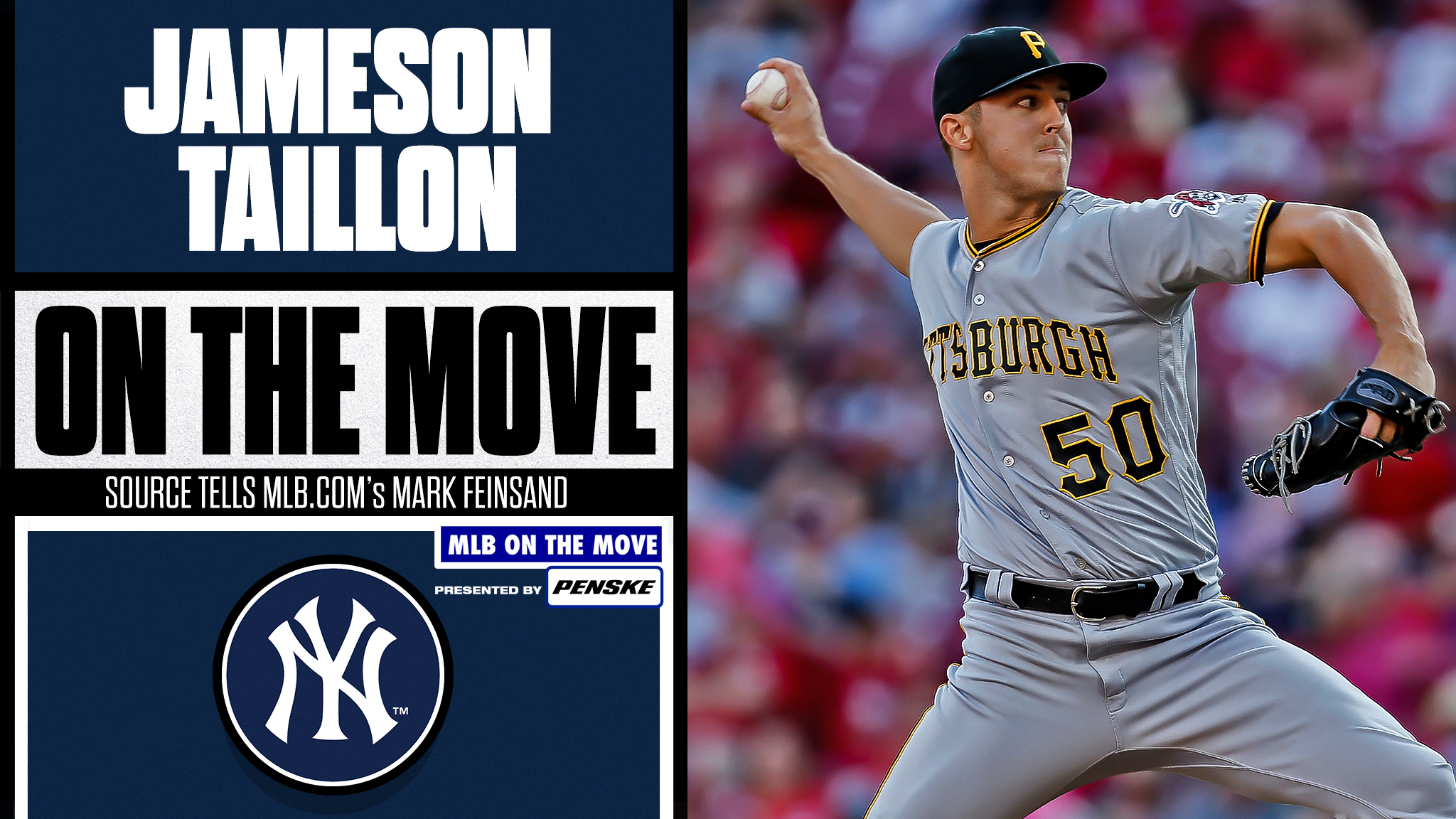 MLB on X: The Yankees reportedly have a deal in place to acquire RHP Jameson  Taillon from the Pirates, per @Feinsand.  / X