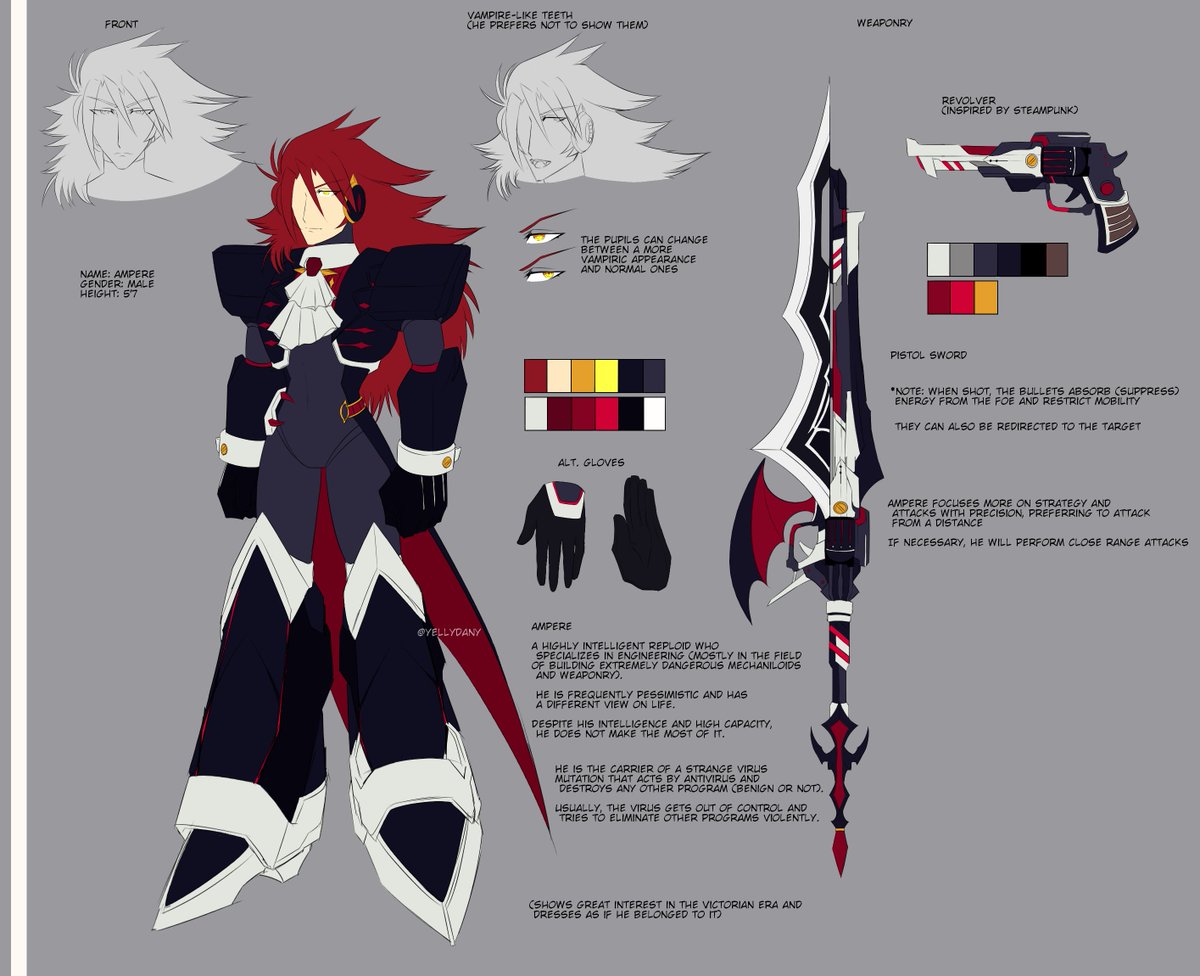 YellyDany's tweet image. Finally
Ampere's reference sheet 

#MegamanX #reploidOC #fanart
