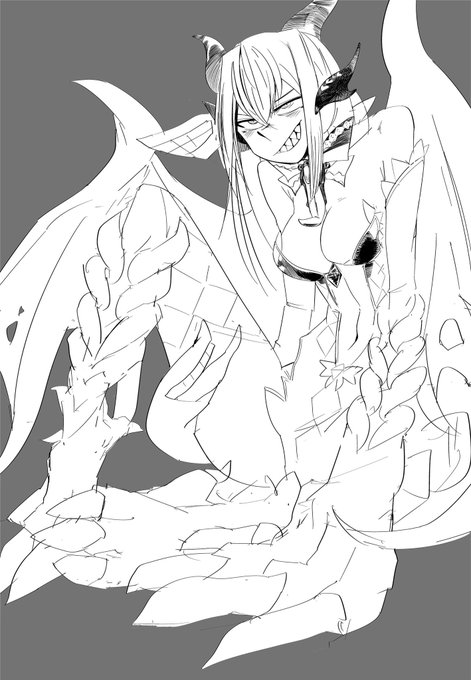 遊んでばかりではありませんということで依頼されてる絵の途中経過もこそっと 