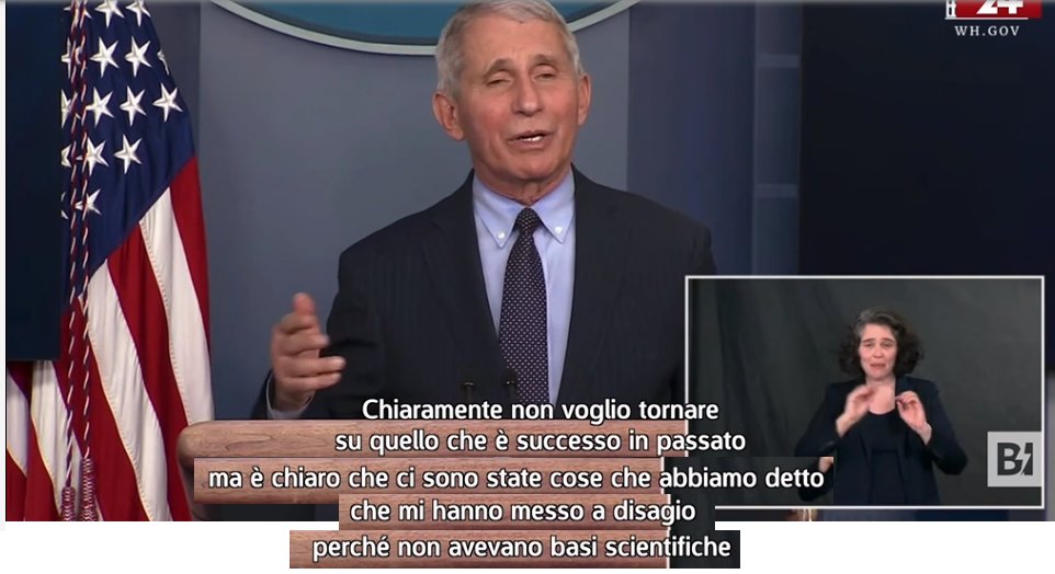gingerale_1990's tweet photo. Anthony #Fauci: "#Trump mi ha messo a disagio con affermazioni anti-scientifiche. Non è stato piacevole contraddire il Presidente. Poter ora venire qui a parlare di scienza è liberatorio. Sono tornato" #fauciisback https://t.co/K02tv8phVZ