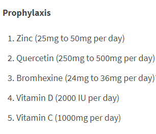 So, people who live in "COVID hotspots" should consider starting prophylactic (preventative) treatment with their doctor, and may not want to wait to take a PCR test first. Most doctors recommend the following treatment regime. Of course, your doctor will advise accordingly