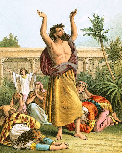 They will raise their voice  and cry bitterly over you;they will sprinkle dust on their heads  and roll in ashes.31 They will shave their heads because of you  and will put on sackcloth.They will weep over you with anguish of soul  and with bitter mourning.