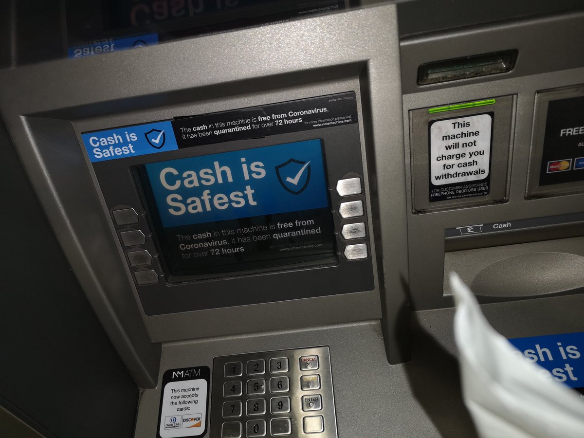 richardkillip's tweet image. I'd be really interested to know whether #notemachine can substantiate its claim that "cash is safest" when most of the advice I've read seems to suggest that contactless is. How irresponsible is it to make such a claim? @ASA_UK @WHO