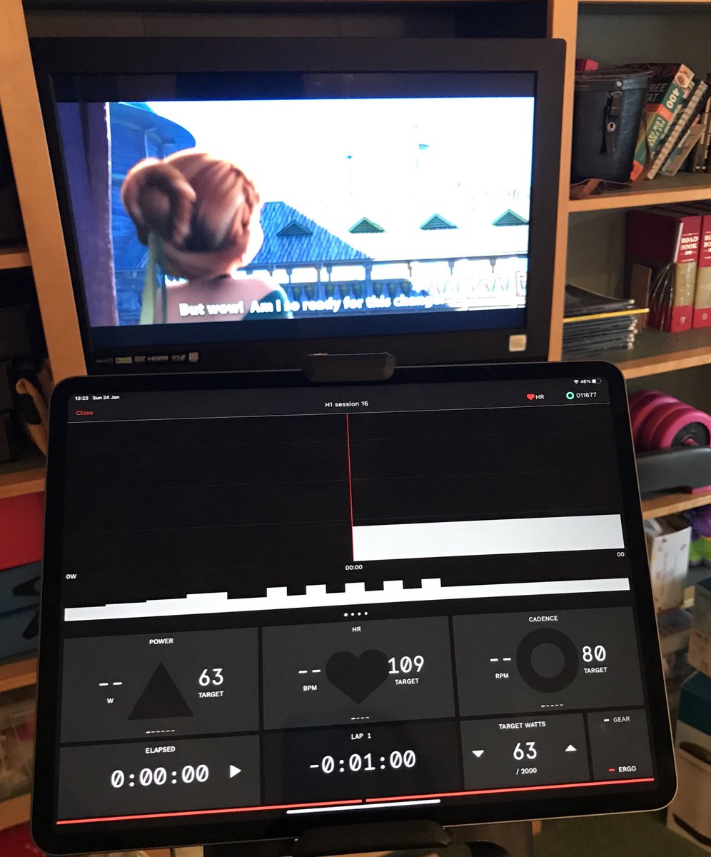 allieann7's tweet photo. Getting a @wattbike session in when looking after a 2 year old means songs from Frozen are my soundtrack 😆 https://t.co/NLXG3S6gCK