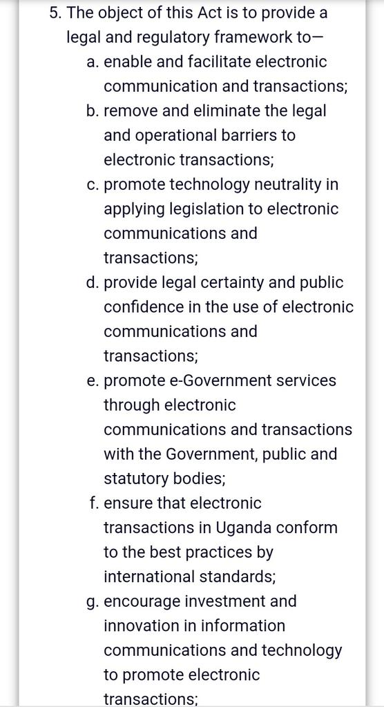 I've been talking about  #NetNeutrality   (the principle that all lawful content on the internet should be treated equally). See sec 5(c) of Uganda's Electronic Transactions Act, 2011 & all these  #policy &  #legal objectives we espouse. We cannot have the internet in bits and pieces.