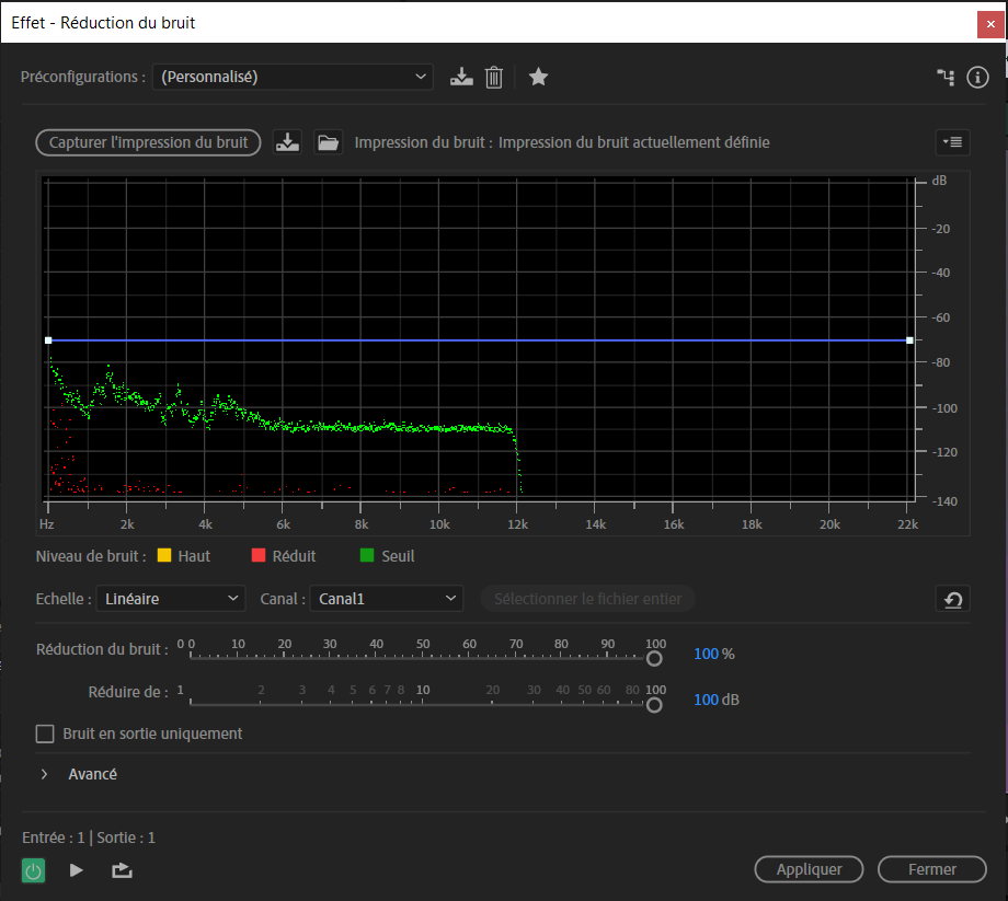 Première étape, nettoyer les pistes. Surtout la mienne en fait parce que celle de  @Recoversion est déjà compressée et passée par un noisegate (mais j'y reviendrai).Mon matos provoque parfois un buzz donc avant de commencer, faut le virer soit sous Audition, soit Audacity.