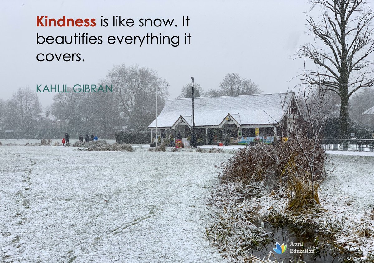 Kindness is like snow. It beautifies everything it covers.

Kahlil Gibran
#snow #snowday #sundayvibes #qoute #staypositive