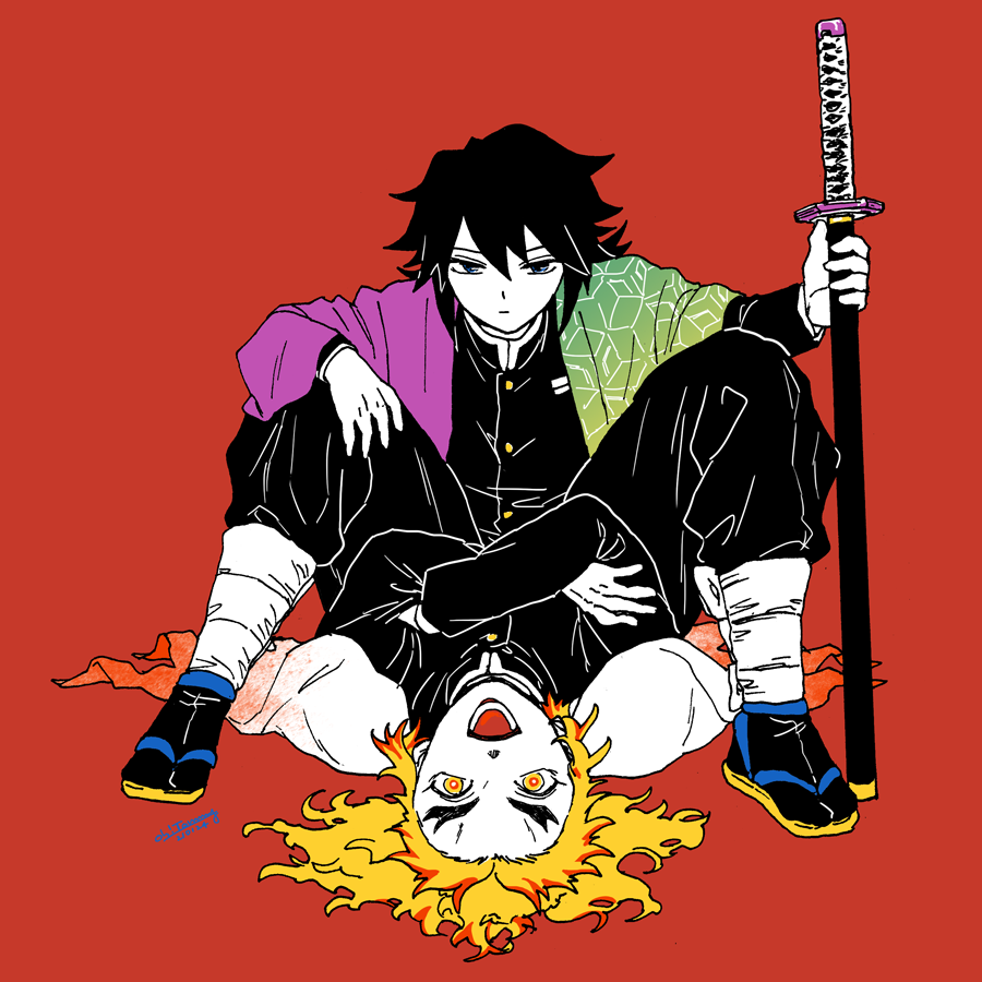 煉獄杏寿郎 ,冨岡義勇 「乗り合う煉義?? 」|おおとみのイラスト