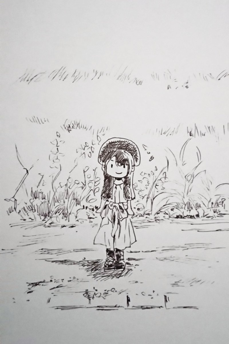 @03sasa03 遠近のさささんの佇まいがものすごく好きなので描いてみました。会心のいい表情です(*・ω・) 