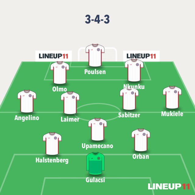 TACTICS 20/21FORMATIONS Nagelsmann has set up in countless formations. At leipzig the main 3 have been 3-4-3, 3-1-4-2, and 4-4-2. The style of play and system remains the same no matter the formation. He did however line up in a 4-3-3 against Bayern.