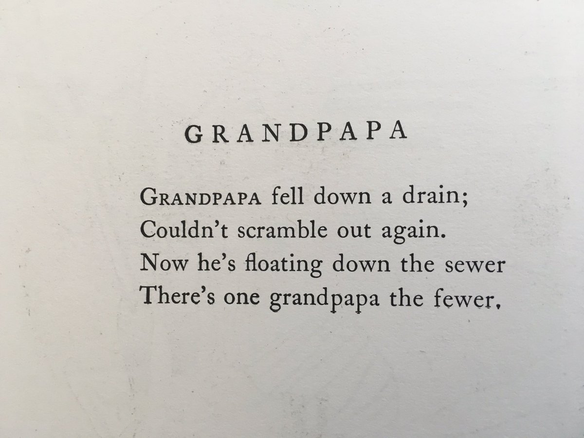 mooseandmouse's tweet photo. #DailyPoemPicture is Harry Graham, whose Ruthless Rhymes have amused generations for over 100 years. These are from his sequel, More Ruthless Rhymes, almost 40 since his first ones. The stylish illustrations are by Punch cartoonist William Ridgewell. #HarryGraham #Ridgewell https://t.co/Tmnj9HLVb7