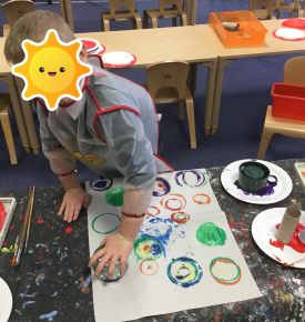 Year2SL's tweet photo. Year 1 have been exploring Kandinsky's Concentric Circles with print, pen and paint. https://t.co/kOg14ghvat