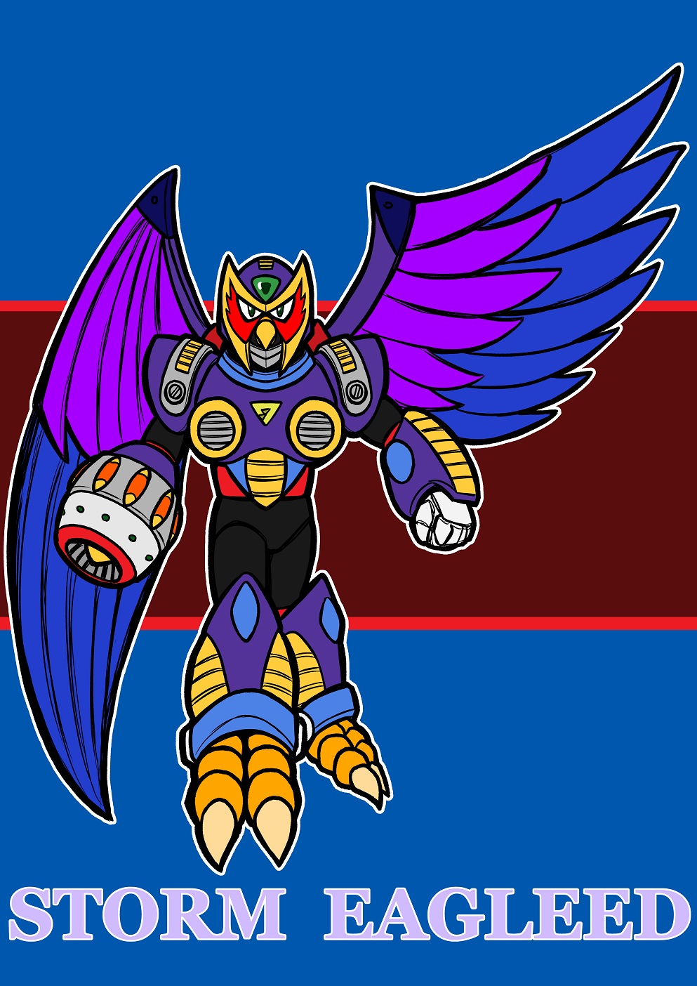 ロックマン フィギュア 消しゴム ストームイーグリード 塗装品