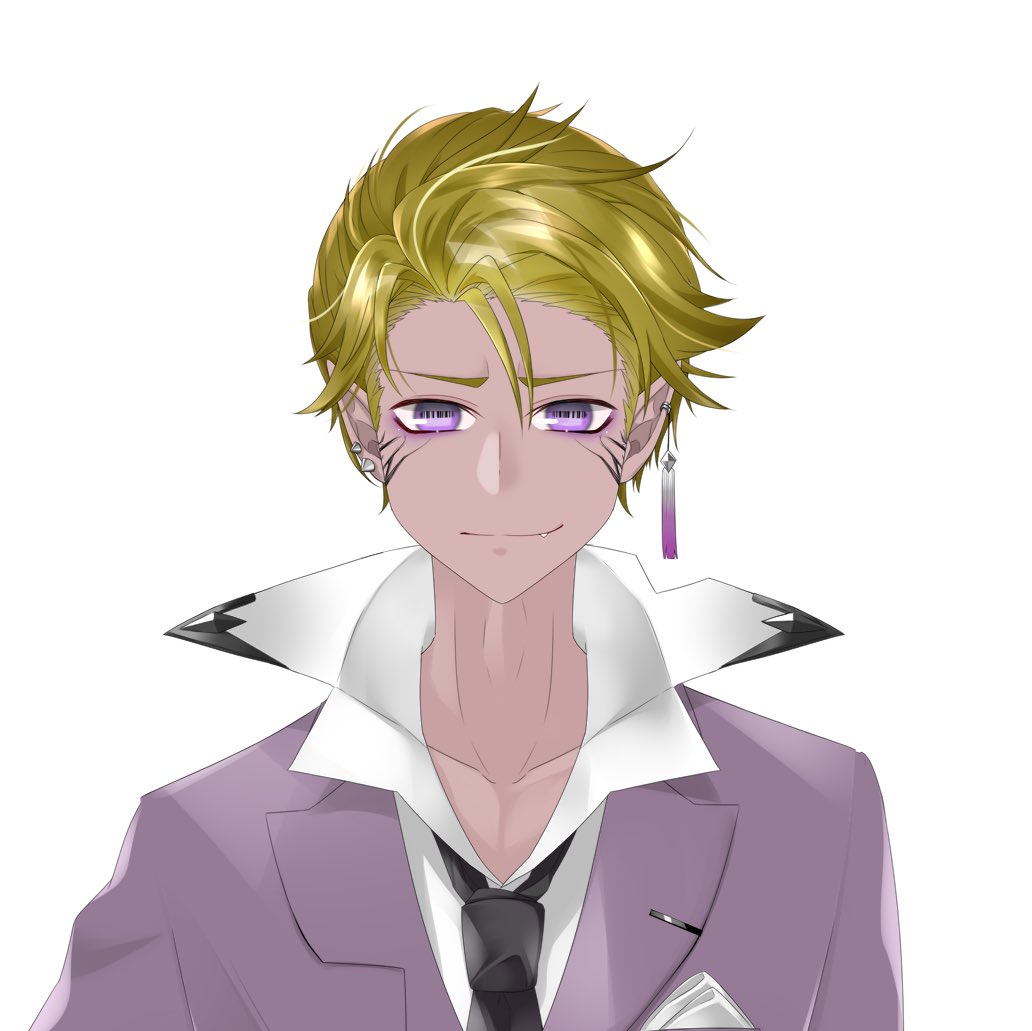 魔嶋ジョージ 新人vtuber 自分のvtuberの姿完成しました モデリングがつくのがとても楽しみです イラストはまぁぶー様 Maaboo1007 モデリングは織部ビート様 Beat14 まだ準備中ですので活動開始まで今しばらくお待ちください Vtuber準備中 T Co