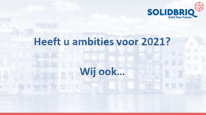 Een nieuwe, onderscheidende vastgoedfinancier loopt zich warm op het trainingsveld......
.
.
.
#SolidBriQ = #vastgoedfinancier
#vastgoed + #financiering = #vastgoedfinanciering
#vastgoedbelegger + #BuyToLet -> #verhuurhypotheek
#solidbriq <a href="/SolidbriQ/">SolidBriQ | Build Your Future</a>