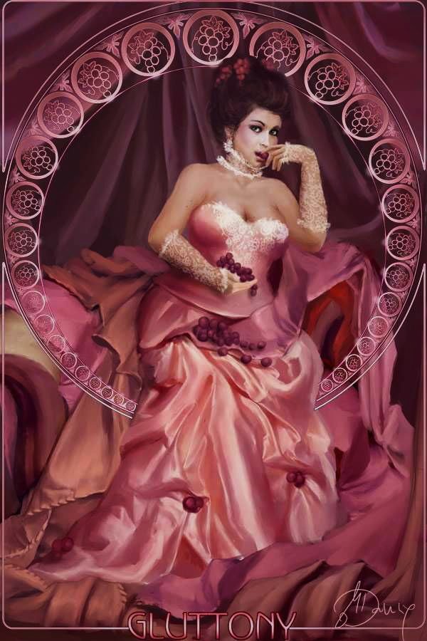 𝙅𝙄𝙉 𝘼𝙎 𝙂𝙇𝙐𝙏𝙏𝙊𝙉𝙔 (Latin: gula, derived from the Latin gluttire meaning "to gulp down or swallow") means over-indulgence and over-consumption of food, drink, or wealth items, particularly as status symbols.