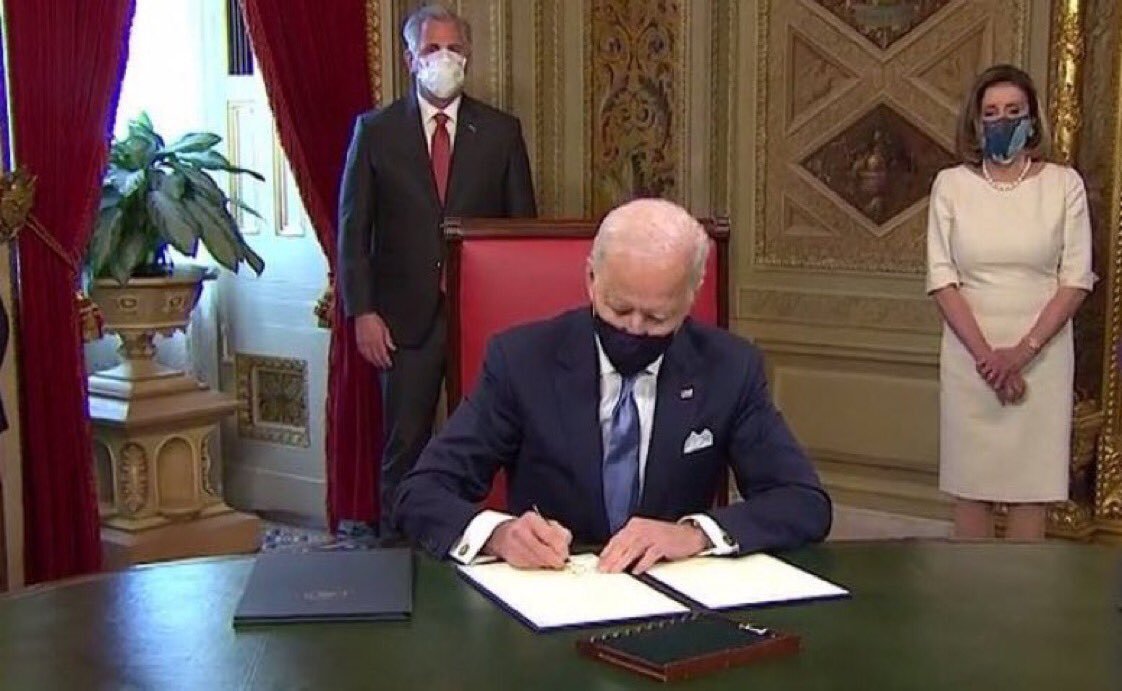 BREAKING: Joe Biden signs executive order that establishes an immediate nation-wide ban divs styled to look like buttons