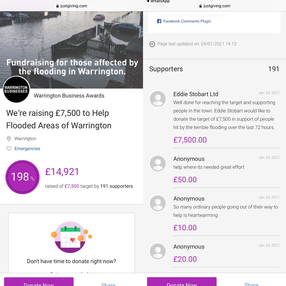 <a href="/EddieStobartCom/">Eddie Stobart Official</a> just gave the fund £7500 to help the people affected by the floods. We cannot believe the level of generosity! 🙌🙌🙌🙌 thank you! #warrington #cheshire <a href="/warringtonworld/">warrington-worldwide</a> <a href="/WarringtonBEx/">Warrington Business Exchange</a> <a href="/WarringtonBid/">@WarringtonBid</a>