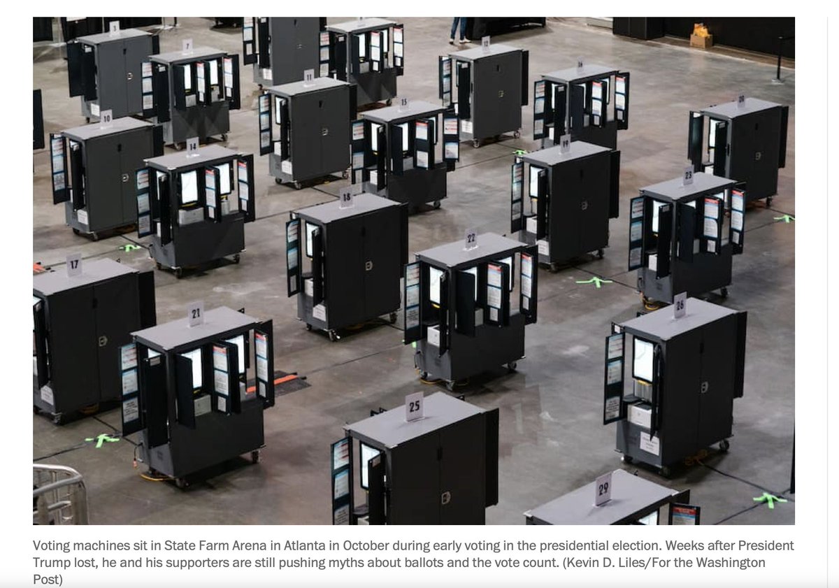 6/ Touchscreen voting machines are very hackable and errors/hacks are difficult or impossible to detect and results cannot be audited. 3.7 million GA touchscreen ballots cannot be audited, inviting conspiracy theories and wild allegations.