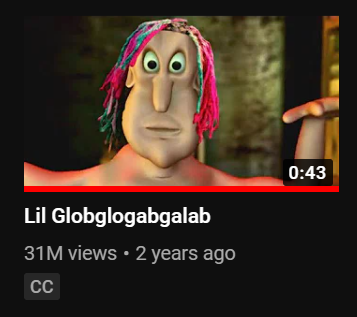 Lil Globglogabgalab has now taken the throne as my most viewed video. pic.t...