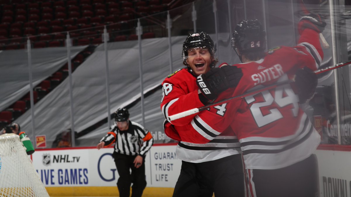 NHLBlackhawks's tweet photo. Imagine scoring your first NHL goal and Patrick Kane is this excited for you 🥺 https://t.co/mpdGIkVwp2
