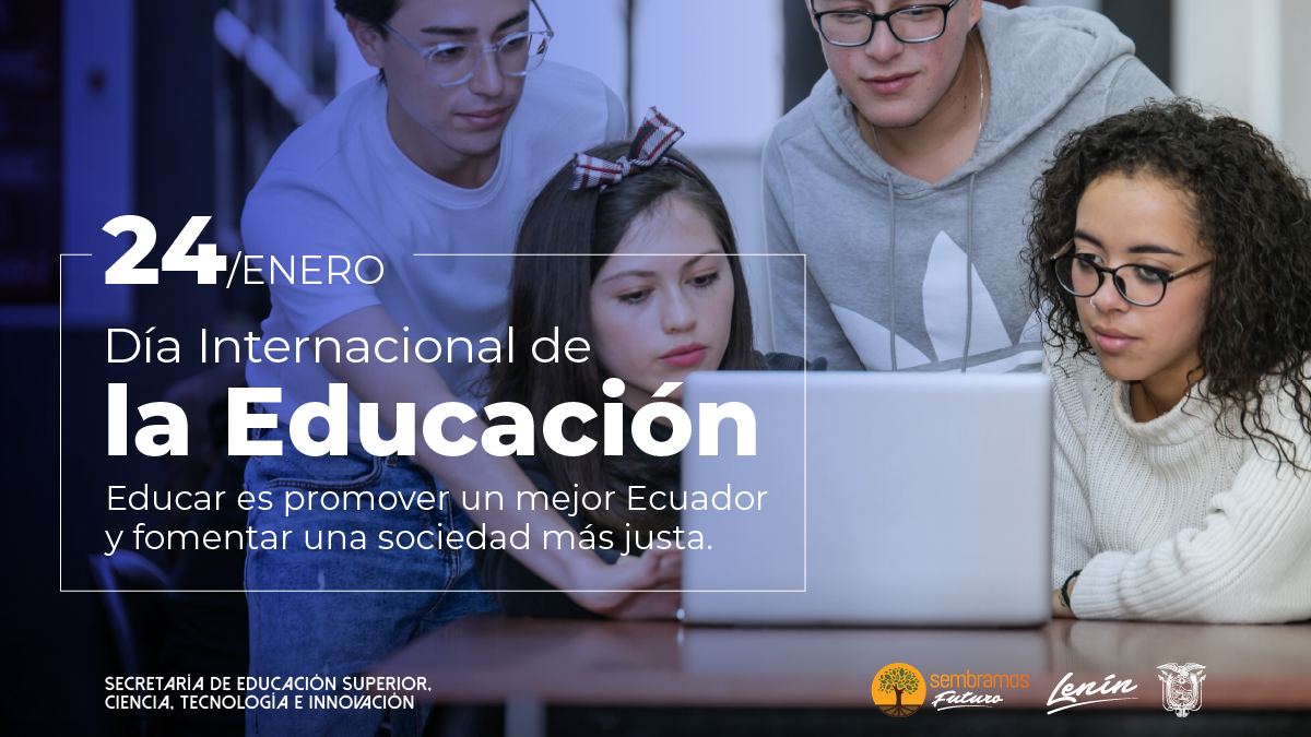 EduSuperiorEc's tweet photo. 📚👨‍🎓La educación es un derecho fundamental de toda persona, es la base de un país justo y próspero, de una sociedad libre. En el #DíaInternacionalDeLaEducación, reafirmamos nuestro compromiso de seguir trabajando por una educación superior de calidad e inclusiva. 🇪🇨 https://t.co/CeONPA6D3l