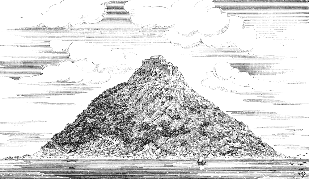 2/ The history of Mont-Saint-Michel started during the 6th century when it was still called "Mount tomb".An isolated megalithic stone or monument dedicated to Gallic gods used to stand there. Later, Christian hermits built two oratories on "Mount tomb".