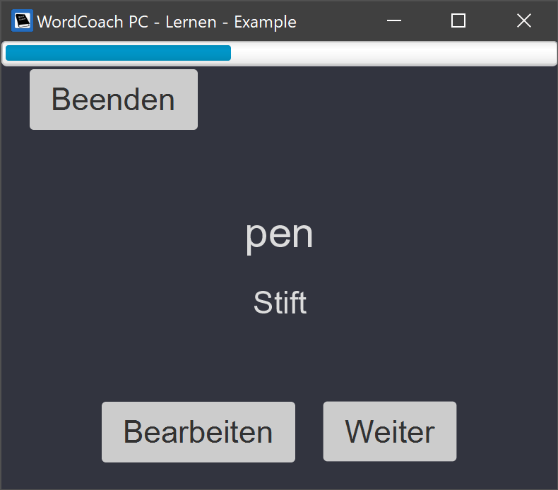 pawcode's tweet photo. Auch das Lernen ist jetzt schon vollständig in WordCoach PC Edition implementiert.
Als Nächstes: Training

#WordCoach https://t.co/j0XTv2qCOX