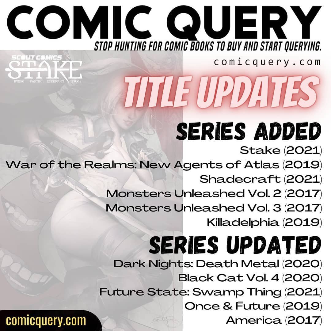Comic_Query's tweet photo. Title Updates for January 24, 2021. https://t.co/ZPjCpT21w8 #comicquery #comicbook #searchengine #scoutcomics @ScoutComics #titleupdates #comicbooks https://t.co/J5VxPFjGOP