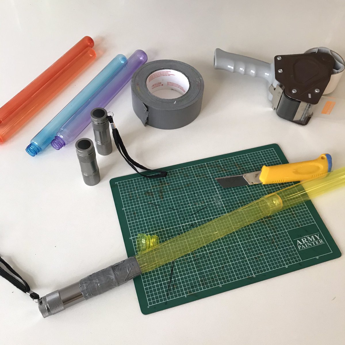 Today’s non-board game related activity. My son 5yr old said he needs a lightsaber for virtual gym next week. I’m sceptical but hey, who doesn’t like building lightsabers! #lightsaber #starwarsfun #familyfun