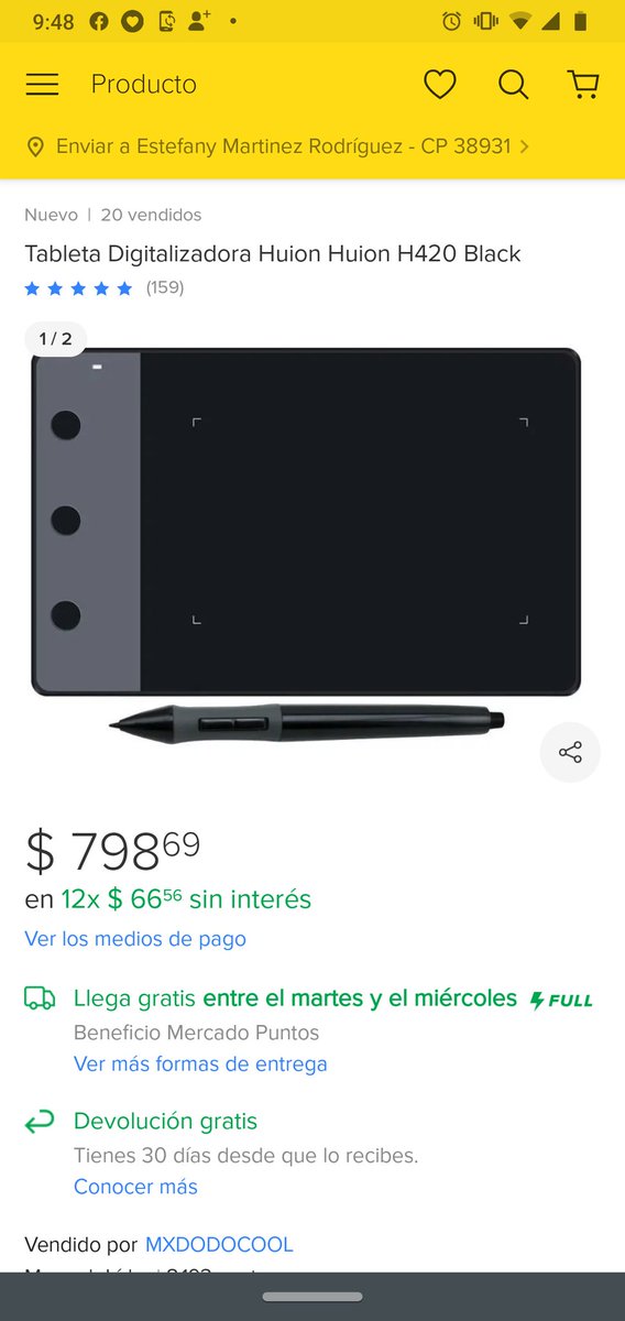 panesito26's tweet photo. @ArtiOwO Yo pedí está, es la más económica y mejor puntuación que encontré xd https://t.co/i498WwDc5j