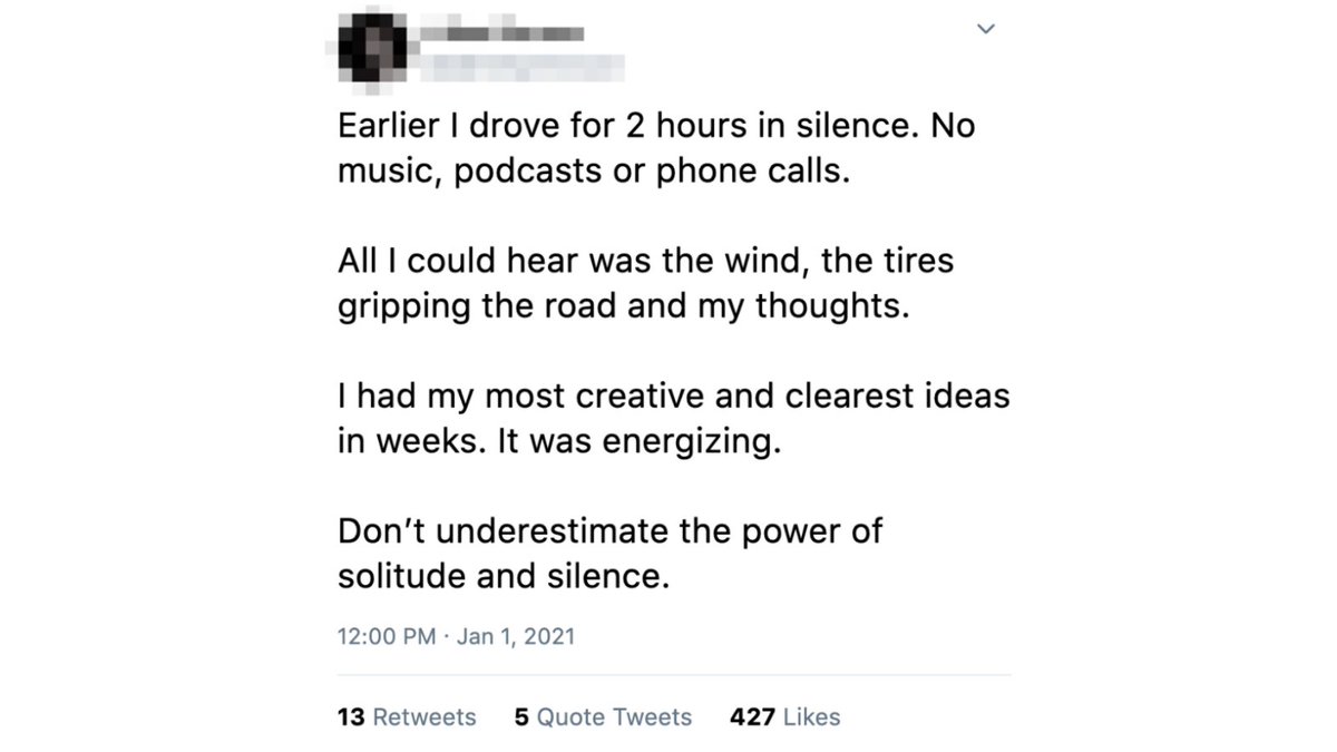 2/ Tweeting about how you stopped using technology for a period and enjoyed it.I suspect that some of us are thinking about our drafts folder while worshiping at the alter of nature.The only outdoor activity these tweets make me yearn for is being launched into the sun: